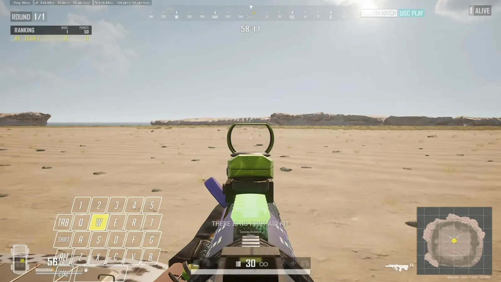 Holding W while swapping seats to shoot out of a moving vehicle during a PUBG drive by
