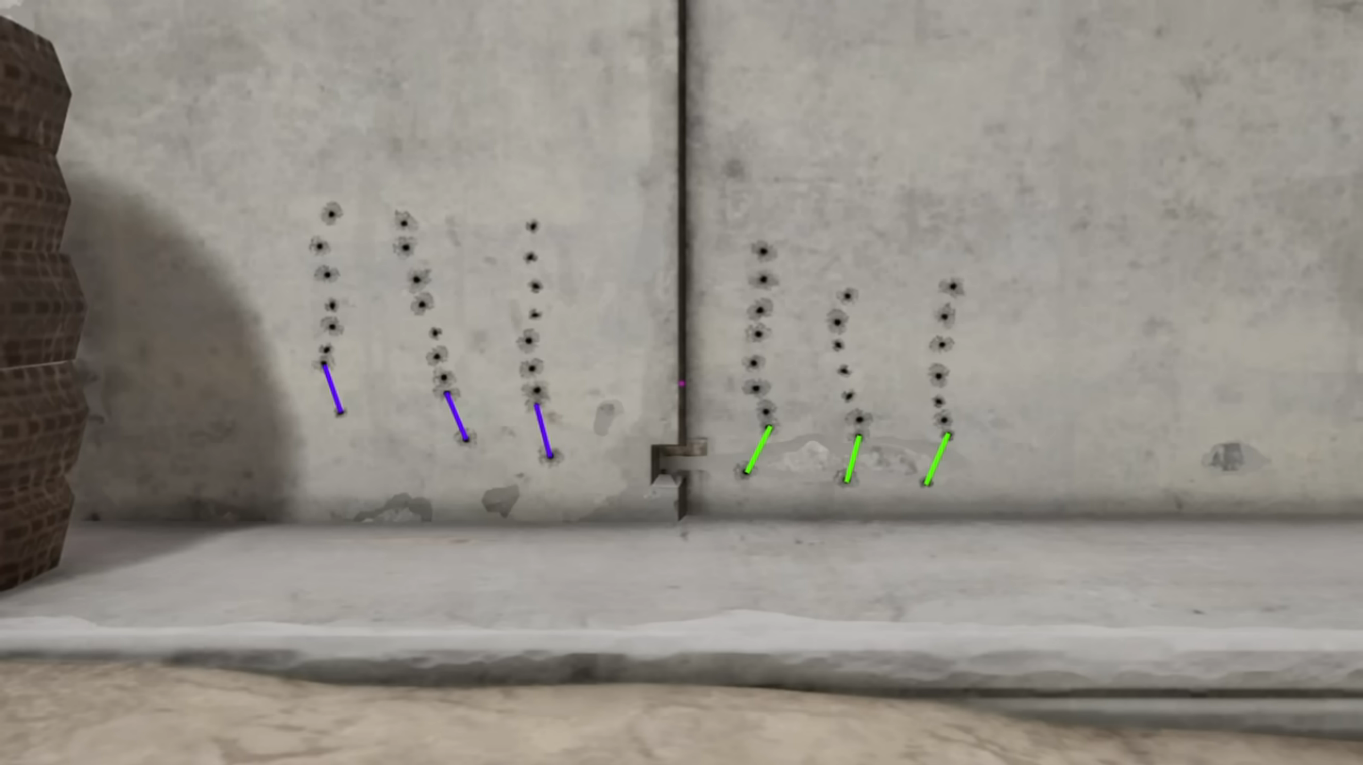 How recoil looks when shooting while leaning in PUBG for recoil control