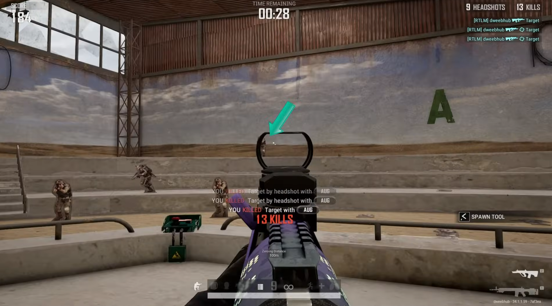 Under aiming in PUBG when sensitivity is too low and the crosshair falls short